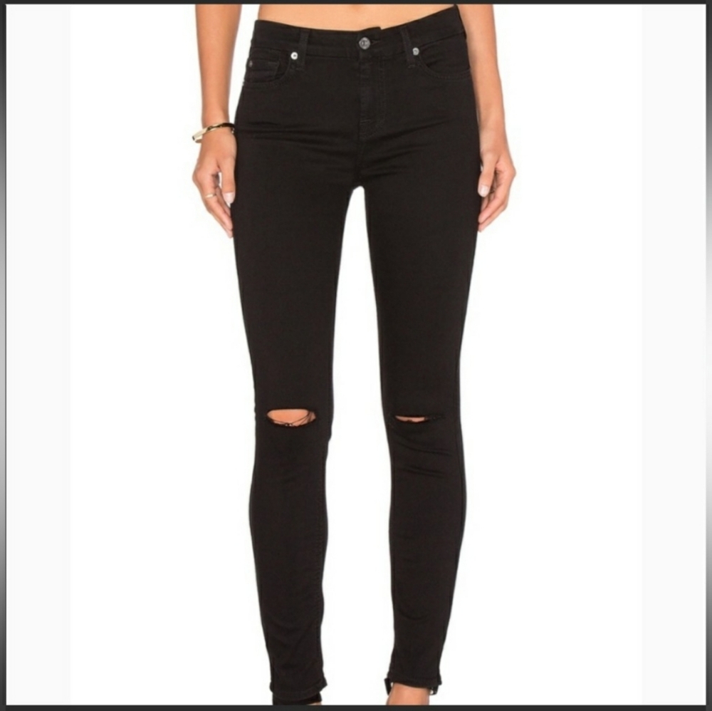 7 for all mankind 32 the ankle skinny jeans